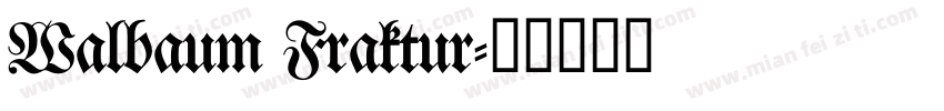 Walbaum Fraktur字体转换